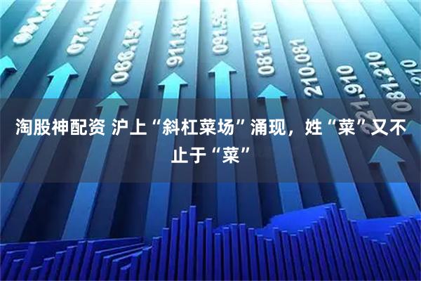 淘股神配资 沪上“斜杠菜场”涌现，姓“菜”又不止于“菜”